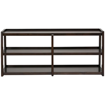 Simpli Home - Sawhorse TV Stand for Most TVs Up to 66" - Dark Chestnut Brown