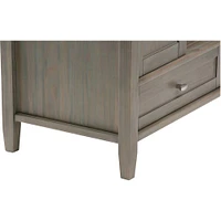 Simpli Home - Warm Shaker SOLID WOOD 47 inch Wide Transitional TV Media Stand in Distressed Grey For TVs up to 50 inches - Distressed Gray