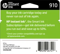 HP - 910 3-Pack Standard Capacity Ink Cartridges - Cyan/Magenta/Yellow