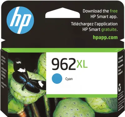 HP - 962XL High-Yield Ink Cartridge - Cyan