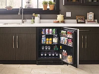 Whirlpool - 5.1 Cu. Ft. Built-In Mini Fridge - Stainless Steel