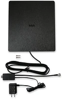 RCA - Indoor Flat Amplified HDTV Antenna - Black