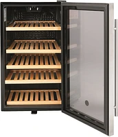 GE - 109 Can / 31 Bottle Beverage and Wine Center - Stainless Steel