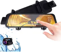Rexing - M1 1296P Mirror Front and Rear Dash Cam - Black