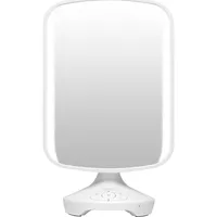 iHome - 7" x 9" LED Vanity Mirror with Built-in Bluetooth Speaker - White