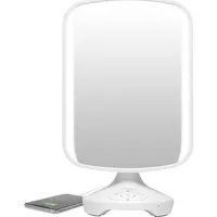 iHome - 7" x 9" LED Vanity Mirror with Built-in Bluetooth Speaker - White