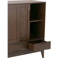 Simpli Home - Harper Mid Century Modern Medium Storage Cabinet - Walnut Brown