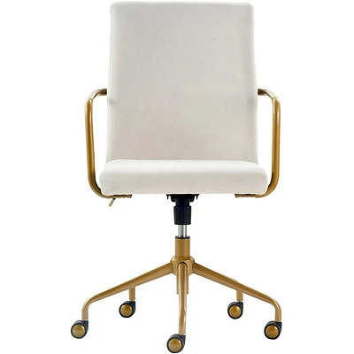 Elle Decor - Giselle Mid-Century Modern Fabric Executive Chair