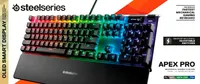 SteelSeries - Apex Pro Full Size Wired Mechanical OmniPoint Adjustable Actuation Switch Gaming Keyboard with RGB Backlighting - Black