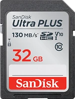 SanDisk - Ultra Plus 32GB SDHC UHS-I Memory Card