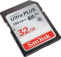 SanDisk - Ultra Plus 32GB SDHC UHS-I Memory Card