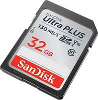 SanDisk - Ultra Plus 32GB SDHC UHS-I Memory Card