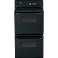 GE - 24" Built-In Double Electric Wall Oven - Black