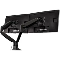 Mount-It! - Full Motion Dual Monitor Desk Mount With Gas Spring Arms - Black