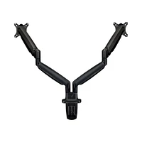 Mount-It! - Full Motion Dual Monitor Desk Mount With Gas Spring Arms - Black