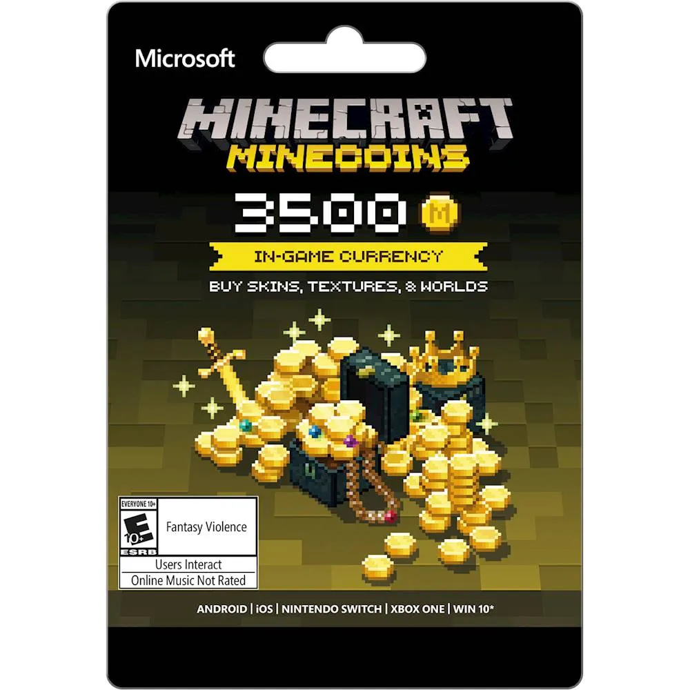 Minecraft Minecoins 3,500-Coin In-Game Currency Card | The Market Place