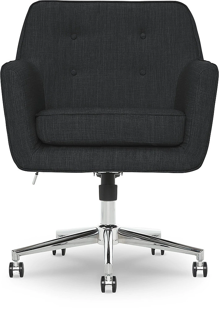 Serta - Ashland Memory Foam & Twill Fabric Home Office Chair