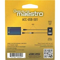 Maestro - Factory USB to Male USB Adapter for Select Subaru Vehicles - Black