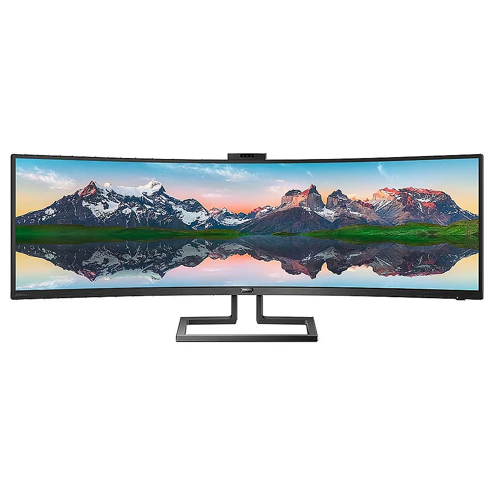 Philips - Brilliance 48.8 LCD Curved Monitor (DisplayPort USB, HDMI) - Textured Black