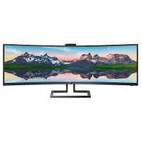 Philips - Brilliance 48.8 LCD Curved Monitor (DisplayPort USB, HDMI) - Textured Black