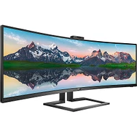 Philips - Brilliance 48.8 LCD Curved Monitor (DisplayPort USB, HDMI) - Textured Black