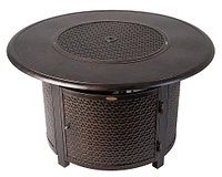 Fire Sense - Weyland Round Aluminum LPG Fire Pit - Antique Bronze