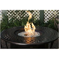 Fire Sense - Verona Round Aluminum LPG Fire Pit - Antique Bronze