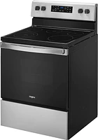 Whirlpool - 5.3 Cu. Ft. Freestanding Electric Range with Steam-Cleaning and Frozen Bake™ - Stainless Steel