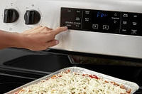 Whirlpool - 5.3 Cu. Ft. Freestanding Electric Range with Steam-Cleaning and Frozen Bake™ - Stainless Steel