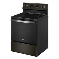 Whirlpool - 5.3 Cu. Ft. Freestanding Electric Range with Self-Cleaning and Frozen Bake™ - Black Stainless Steel