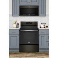 Whirlpool - 5.3 Cu. Ft. Freestanding Electric Range with Self-Cleaning and Frozen Bake™ - Black Stainless Steel