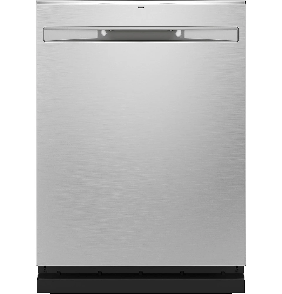 GE - Stainless Steel Interior Fingerprint Resistant Dishwasher with Hidden Controls