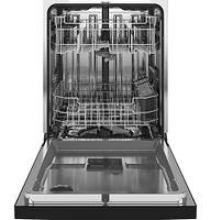 GE - Top Control Built-In Dishwasher with Stainless Steel Tub, 48dBA - Black