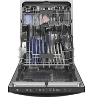 GE - Top Control Built-In Dishwasher with Stainless Steel Tub, 3rd Rack, 46dBA