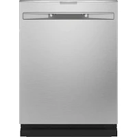 GE Profile - Stainless Steel Interior Fingerprint Resistant Dishwasher with Hidden Controls - Stainless Steel