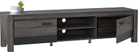 CorLiving - Joliet Duotone TV Bench for TVs up to 95" - Distressed Carbon Grey, Black Duotone
