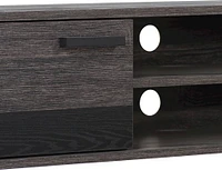 CorLiving - Aurora TV Bench with Splayed Legs, For TVs up to 85" - Distressed Carbon Grey, Black Duotone