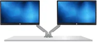 Mount-It! - Dual Monitor Desk Mount w/USB Ports - Silver