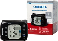 Omron - 7 Series - Wireless Wrist Blood Pressure Monitor - Black/Gray