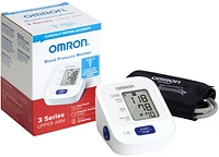 Omron - 3 Series - Automatic Upper Arm Blood Pressure Monitor - Black/White