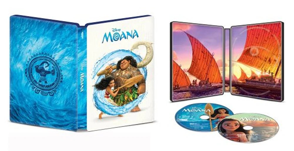 Moana [SteelBook] [Includes Digital Copy] [4K Ultra HD Blu-ray/Blu-ray] [Only @ Best Buy] [2016]