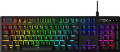 HyperX - Alloy Origins Full-size Wired Mechanical Red Switch Gaming Keyboard with RGB Back Lighting - Black