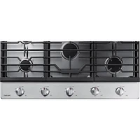 Samsung - 36" Built-In Gas Cooktop with 5 Burners - Stainless Steel