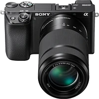 Sony - Alpha 6100 Mirrorless Camera 2-Lens Kit with E PZ 16-50mm and E 55-210mm Lenses - Black