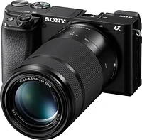 Sony - Alpha 6100 Mirrorless Camera 2-Lens Kit with E PZ 16-50mm and E 55-210mm Lenses - Black