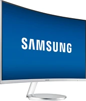 Samsung - Geek Squad Certified Refurbished 27" LED Curved FHD FreeSync Monitor - Silver