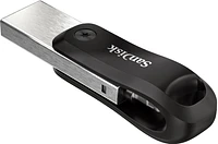 SanDisk - iXpand Flash Drive Go 128GB USB 3.0 Type-A to Apple Lightning for iPhone & iPad - Black / Silver