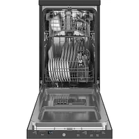 GE - 18" Portable Dishwasher - Stainless Steel