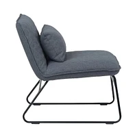 Simpli Home - Burke Contemporary Fabric Chair - Gray/Black