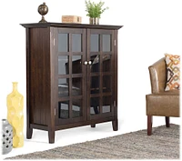 Simpli Home - Acadian SOLID WOOD 39 inch Wide Transitional Medium Storage Cabinet in Brunette - Brown